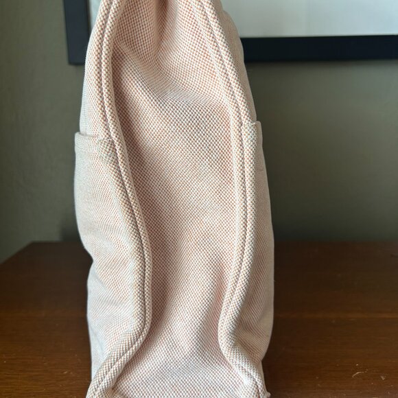 Hermès Toile Canvas Herline Tote MM in Peach - Picture 6 of 12